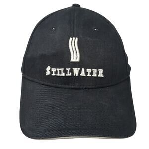 Still Water Strapback Baseball Cap Black One Size Adjustable Dynamic Designs